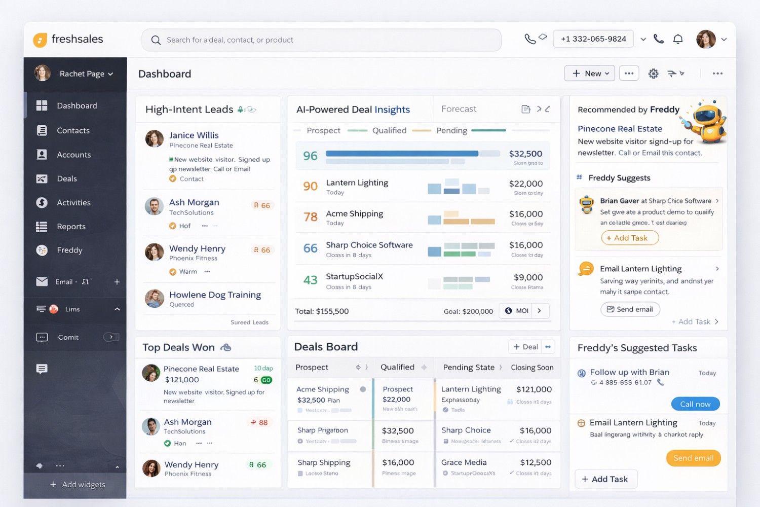 Freshsales Dashboard