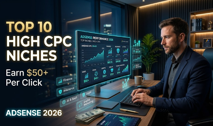 Top 10 High CPC Niches for AdSense in 2026 (Earn $50+ Per Click)